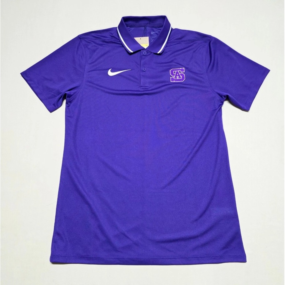 Nike Dri-FIT Men Plum Short Sleeve Polo Shirt Size Small Pullover Stretch RegFit